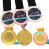 Medaglie d'oro imitazione nastro colorato