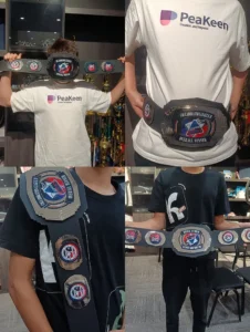 The actual wearing effect of the Championship's Belt