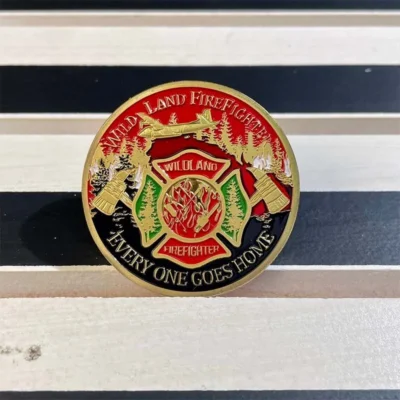 custom wildland firefighter challenge coin