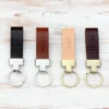 Leather keychain in four colors