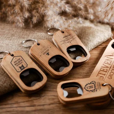 custom wood bottle opener