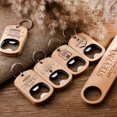 custom wood bottle opener