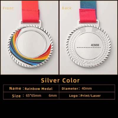 rainbow blank medals