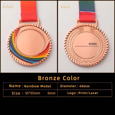 rainbow blank medals