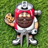 フィギュア、クッキー、コーラ缶を組み合わせたディボット・ツール