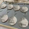 シルバーエポキシウェディングキーホルダー