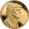 ドナルド・トランプをイメージした金貨で、精巧なディテールと磨き上げられた仕上げが特徴。