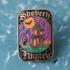 Custom Halloween pin badge featuring the words "Boogey Night" in a playful design.
