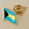 Bahamas-Flaggen-Anstecker in leuchtenden Farben, ideal für den Großhandel und patriotische Displays.