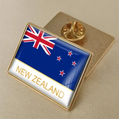 Wholesale New Zealand flag lapel pin, perfect for expressing patriotism and supporting local events.