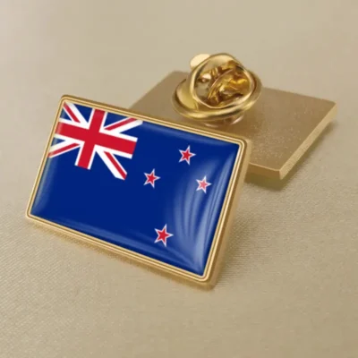 Wholesale New Zealand flag lapel pin, perfect for expressing patriotism and supporting local events.