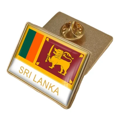 A pin featuring the flag of Sri Lanka, ideal for wholesale distribution and patriotic displays.