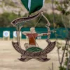 Medalla personalizada con la inscripción "Peakeen Archery Championship" para el reconocimiento de competiciones de tiro con arco.