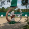 Medalla personalizada con la inscripción "Peakeen Archery Championship" para el reconocimiento de competiciones de tiro con arco.