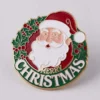 Festive custom pin showcasing Santa Claus with "Peakeen Merry Christmas" text, ideal for holiday events and gifts.