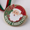 Festive custom pin showcasing Santa Claus with "Peakeen Merry Christmas" text, ideal for holiday events and gifts.