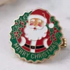 Festive custom pin showcasing Santa Claus with "Peakeen Merry Christmas" text, ideal for holiday events and gifts.