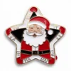 Festive custom pin showcasing Santa Claus with "Peakeen Merry Christmas" text, ideal for holiday events and gifts.