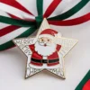 Festive custom pin showcasing Santa Claus with "Peakeen Merry Christmas" text, ideal for holiday events and gifts.