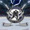 Close-up of an ice hockey championship medal, showcasing its intricate design and representing excellence in the game.