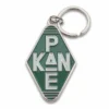 Llavero de hotel personalizado con la palabra "peakeen" en un elegante diseño, perfecto tanto para huéspedes como para coleccionistas.