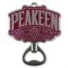 Individueller Flaschenöffner-Schlüsselanhänger mit dem Wort "peekeen", das elegant auf seiner Oberfläche dargestellt ist.