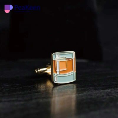 A pair of square-designed cufflinks, elegantly crafted for a sophisticated touch to formal attire.