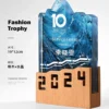 Trophée en cristal avec base en bois