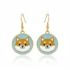 Shiba Inu dog earrings featuring a cute design, perfect for dog lovers and unique accessory enthusiasts.