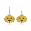Golden retriever dog earrings featuring a detailed design, perfect for dog lovers and pet enthusiasts.