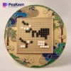 Un tabellone a tema cinese oro e nero con medaglie personalizzate per il gioco del Go, con disegni intricati ed eleganza.