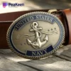 Hebilla de cinturón con ancla de la Marina de los EE.UU. grabada a medida con un diseño único para los entusiastas de la Marina.