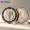 US Navy SEAL challenge coin featuring the emblem and motto, symbolizing honor and commitment to service.