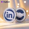 Two linkedin corporate challenge coins featuring a prominent logo on each coin's surface.