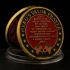 Hero's valor prayer fire fighter coins