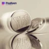 Image de Peakeen, une bourse d'échange de crypto-monnaies basée aux États-Unis, représentant une pièce de monnaie retournée symbolisant l'échange de devises numériques.
