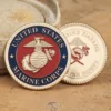 Монета USMC "Корпус морской пехоты" с эмблемой корпуса морской пехоты, символизирующей гордость и товарищество между морскими пехотинцами.