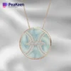 Колье "Рыбы" из мягкой эмали с подвеской в виде пикена, украшенной инициалом "H".