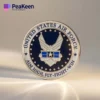 United Air Force emblem displayed on a coin, representing squadron pride and military heritage.