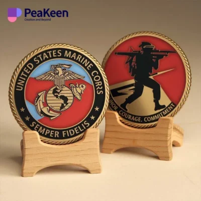 US Marine Corps summer soldier coin featuring the emblem and design typical of USMC challenge coins.