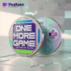 Moneda de desafío para videojuegos con la frase "One More Game" (Una partida más) en un lugar destacado de su superficie.