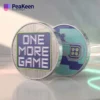 A vibrant neon sign featuring a game coin, symbolizing video game challenge coins and the excitement of gaming.
