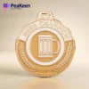 Gold medal inscribed with "Beer Champion," symbolizing excellence in beer competitions.