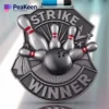 A medal designed for bowling, inscribed with "Strike Winner" to celebrate achievement in the sport.