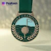 Custom golf medal featuring a unique design, perfect for awards and recognition in golf tournaments.