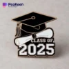 Custom graduation pin featuring a unique design, symbolizing achievement and celebration of academic success.