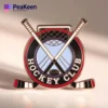 Ein Hockey-Clubabzeichen mit zwei gekreuzten Schlägern, das für Hockey-Pins entworfen wurde und den Teamgeist und die Identität der Mannschaft unterstreicht.