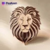 Gold-plated lion head pin showcasing intricate details and a regal design, perfect for adding a touch of elegance.