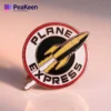 A pin featuring the words "Planet Express" in a bold, eye-catching design.