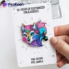 Colorful fox head pin badge, showcasing a playful design ideal for animal pin enthusiasts.
